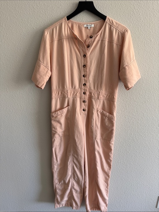 Madewell Pants - Madewell Peach Button-Front Jumpsuit